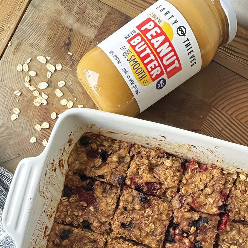 Peanut Butter Berry Oat Bars