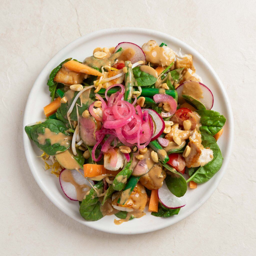 Gado Gado with Chicken and Quick Pickles